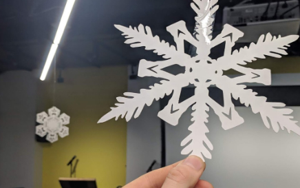 realistic paper snowflake