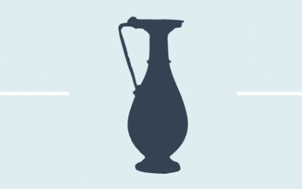 wine jug icon on blue background